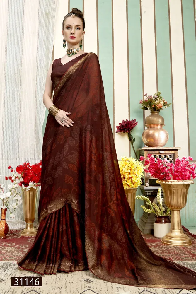 Chhaya By Vallabhi Moss Georgette Daily Wear Sarees Suppliers In Mumbai